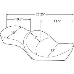 Selle double creusée en vinyle