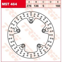 Round Fixed Brake Rotor 250-299mm