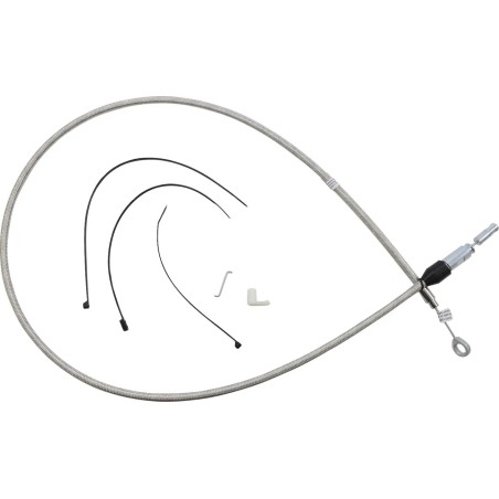 Polished Stainless Quick Connect Upper Clutch Cable