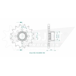 SPORT SPROCKET FRONT 525
