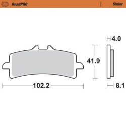 RoadPRO Sinder Brake Pad Front