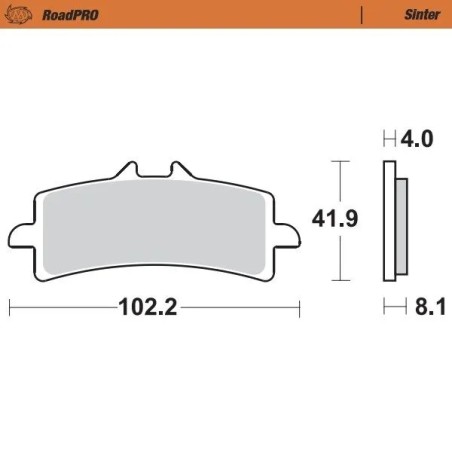 RoadPRO Sinder Brake Pad Front