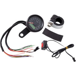 1-7 8  Mini Programmable Metric Speedometer with Indicator Lights
