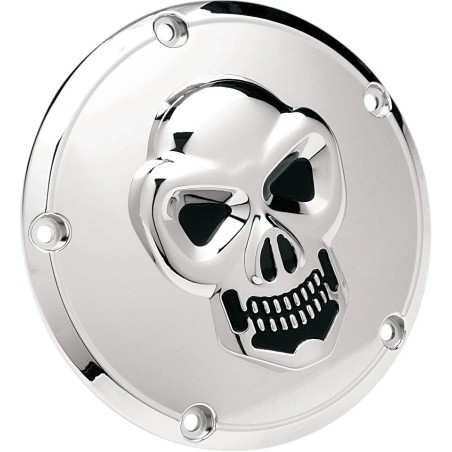 Chrome 3-D Skull Derby Cover