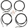 Standard Black Vinyl Handlebar Cable Brake Line Kit