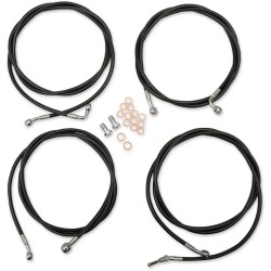 Standard Black Vinyl Handlebar Cable Brake Line Kit