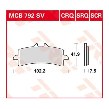 SCR Series Sindered Race Brake Pads