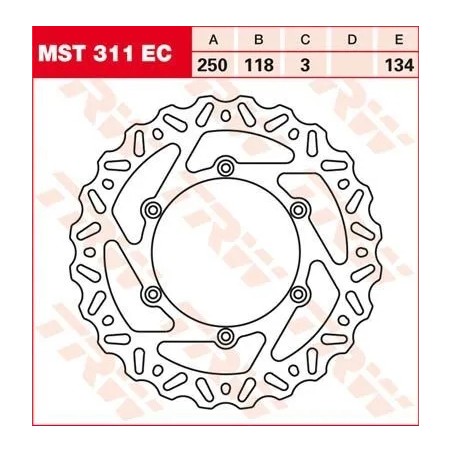 EC Cross Design Brake Rotor
