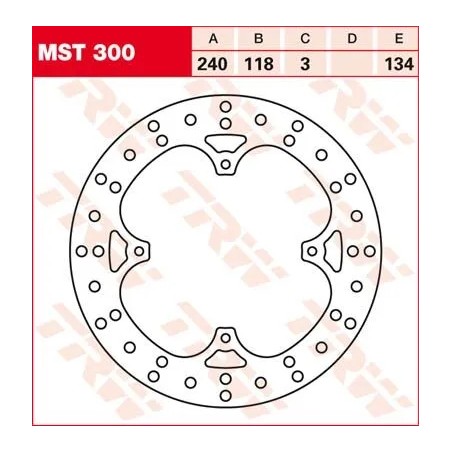 Disque de frein rond fixe 220-250 mm