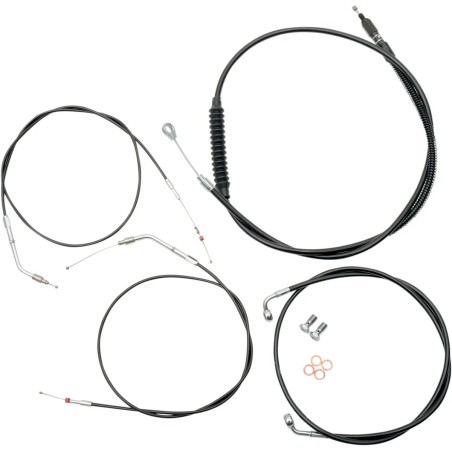 Standard Black Vinyl Handlebar Cable Brake Line Kit