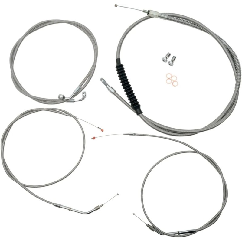 Standard Stainless Braided Handlebar Cable Brake Line Kit