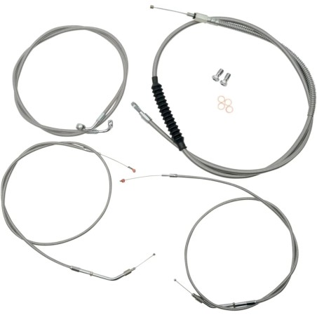 Standard Stainless Braided Handlebar Cable Brake Line Kit
