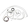 Complete Stainless Braided Handlebar Cable Brake Line Kit