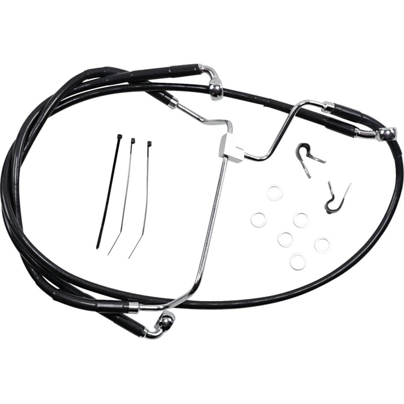 Extended Length Black Vinyl Brake Line Kit
