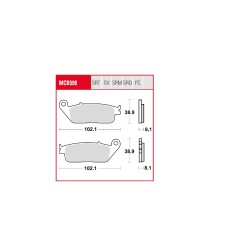 TRQ Brake Pad Sintered Race