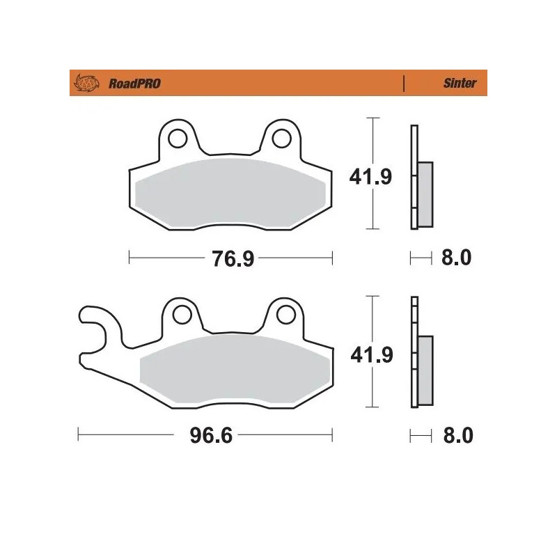 RoadPro Sintered Metal Brake Pads