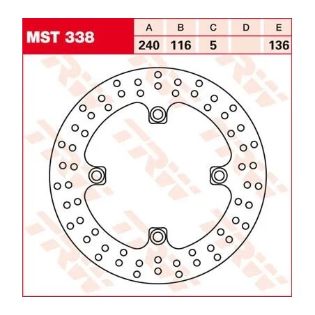 Disque de frein rond fixe 220-250 mm