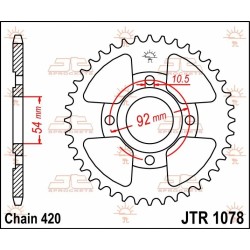 Couronne arrière acier