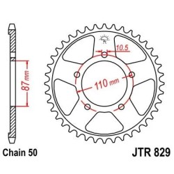 Rear Sprocket Induction Hardened Black Zinc Finish