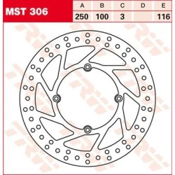 Round Fixed Brake Rotor 250-299mm