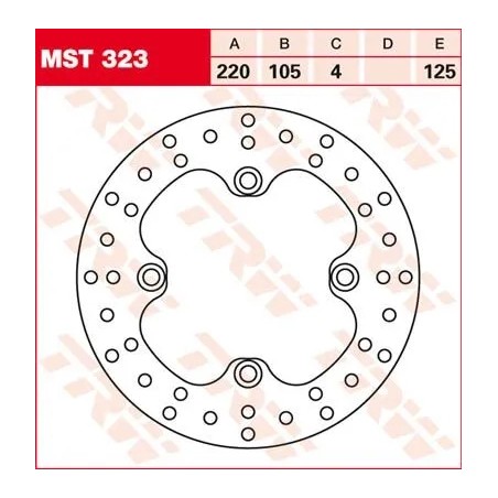 Disque de frein rond fixe 220-250 mm