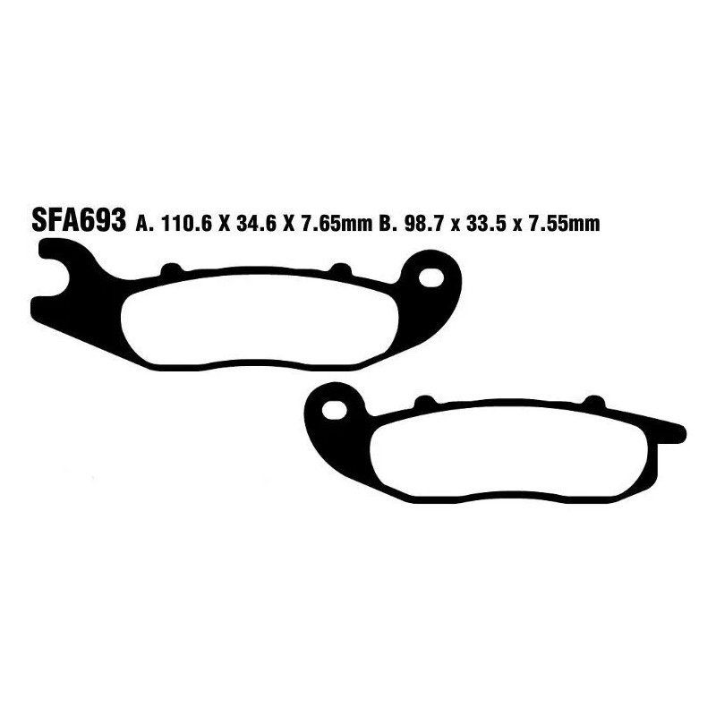 Plaquettes de frein pour scooter en carbone série SFAC