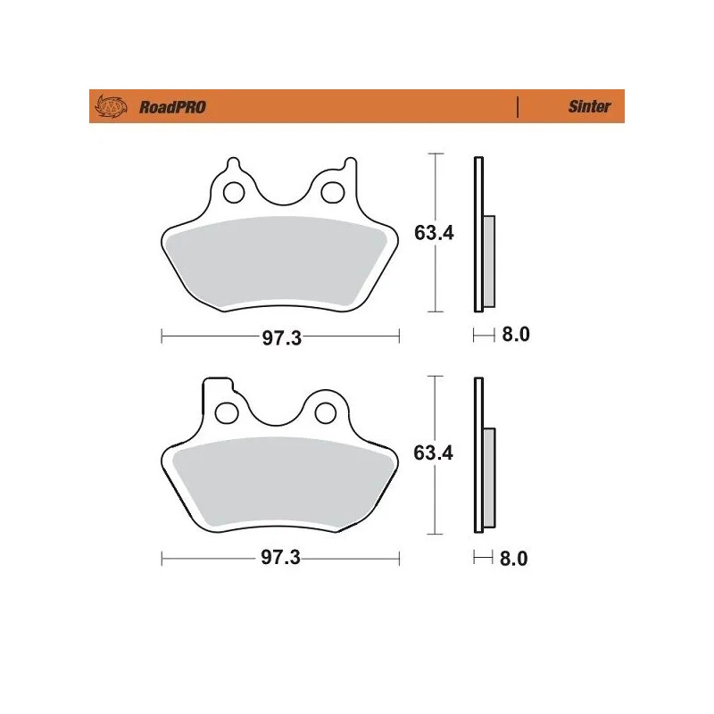 RoadPRO Sinder Brake Pad Rear