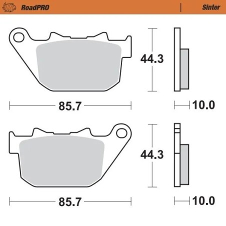 RoadPRO Sinder Brake Pad Rear