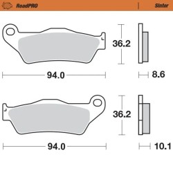 RoadPRO Sinder Brake Pad Rear