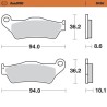 RoadPRO Sinder Brake Pad Rear