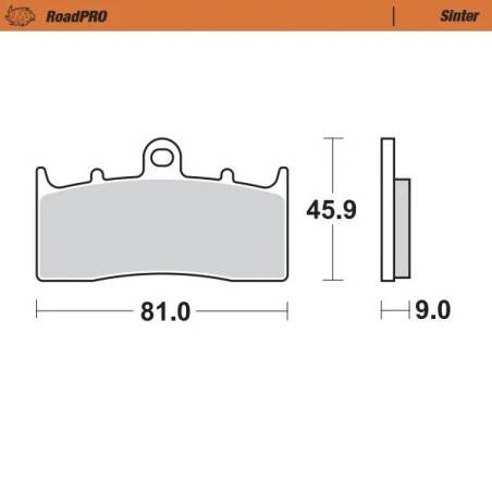RoadPRO Sinder Brake Pad Front