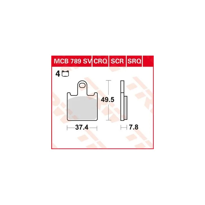 SCR Series Sindered Race Brake Pads