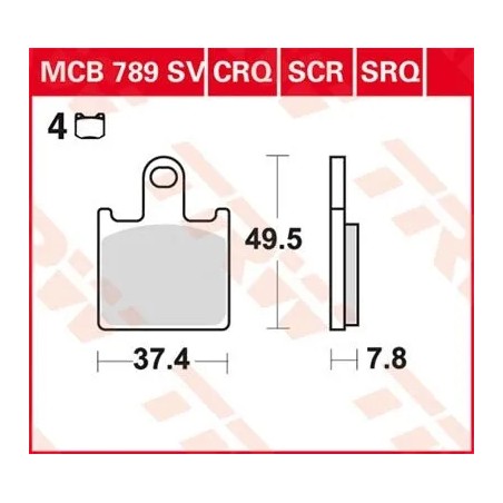 SCR Series Sindered Race Brake Pads