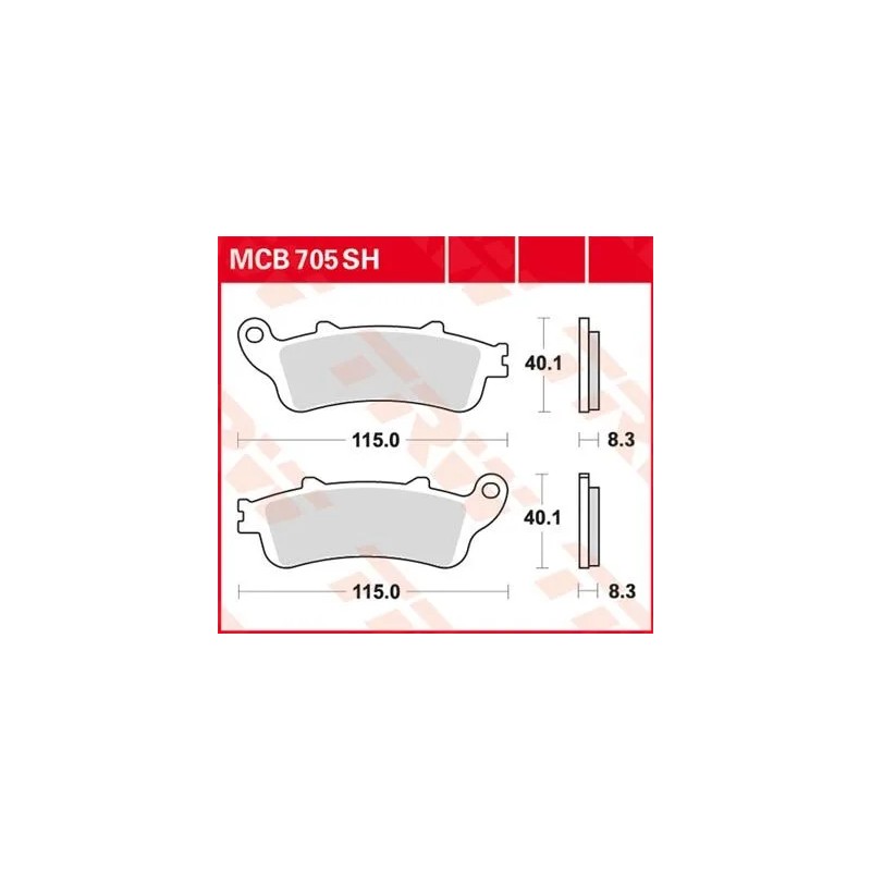 SH Series Sindered Rear Brake Pads