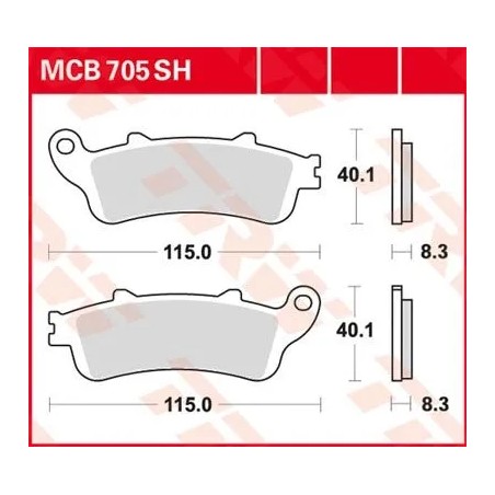 SH Series Sindered Rear Brake Pads