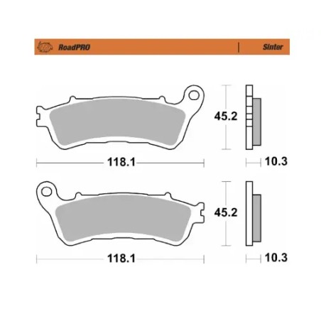 Plaquette de frein arrière frittée RoadPRO