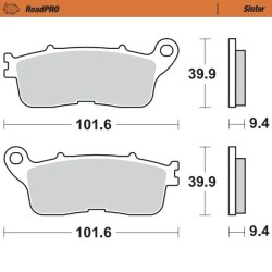 RoadPRO Sinder Brake Pad Rear