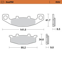 RoadPRO Sinder Brake Pad Rear