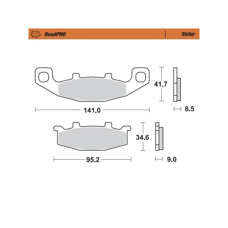 RoadPRO Sinder Brake Pad Rear
