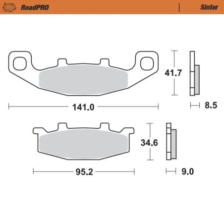 RoadPRO Sinder Brake Pad Rear