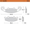 RoadPRO Sinder Brake Pad Rear