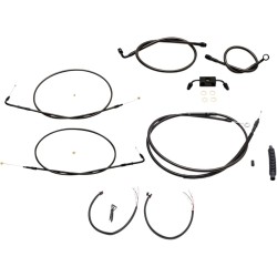 Complete Midnight Braided Handlebar Cable Brake Line Kit