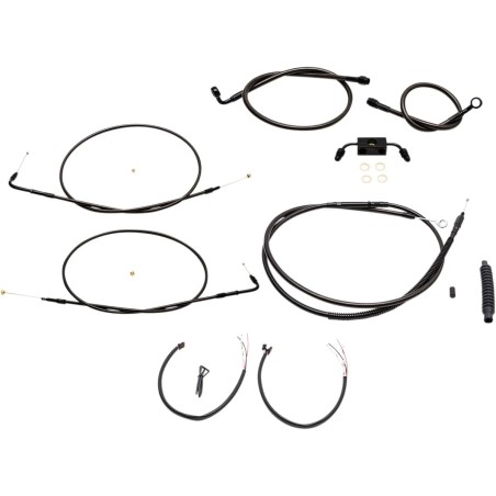 Complete Midnight Braided Handlebar Cable Brake Line Kit