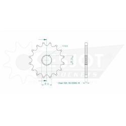 STANDARD SPROCKET FRONT 520