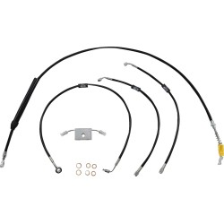 Standard Black Vinyl Handlebar Cable Brake Line Kit