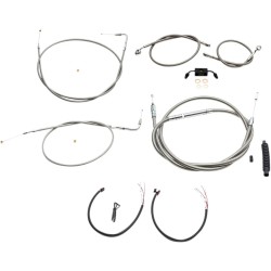 Complete Stainless Braided Handlebar Cable Brake Line Kit