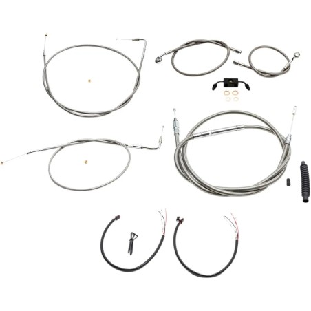 Complete Stainless Braided Handlebar Cable Brake Line Kit