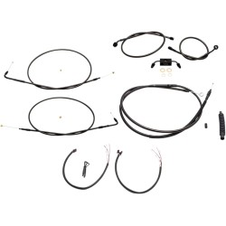Complete Midnight Braided Handlebar Cable Brake Line Kit