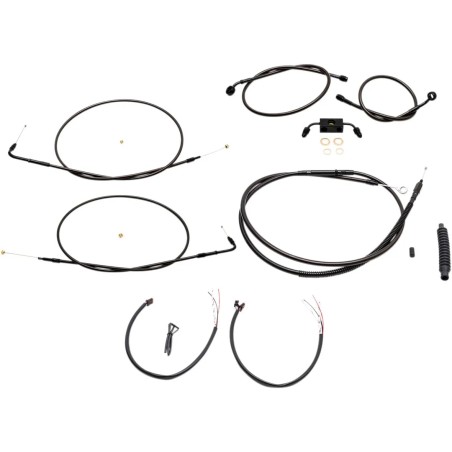 Kit complet câbles/ligne de frein tressés Midnight pour guidon