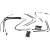 Complete Black Vinyl Handlebar Cable Line Kit for Ape Hangers